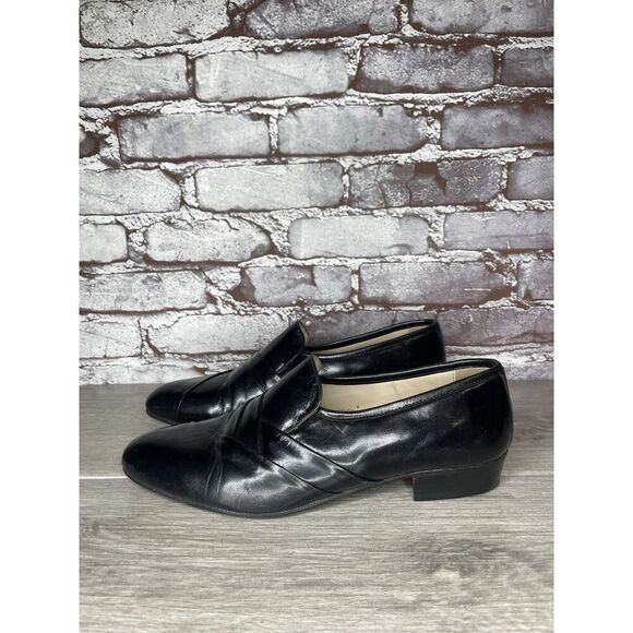 Stacy Adams Black Patent Leather Slip On Loafers Dress Shoes Men’s Sz 8M US/41EU - Picture 1 of 16